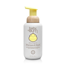 Sun Bum Baby Bum Shampoo and Wash 12 oz natural fragrance gentle tear-free baby hair and body wash bottle