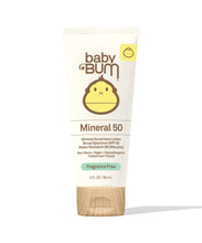 Sun Bum Baby Bum Mineral Sunscreen Lotion SPF 50 for baby with zinc oxide protection 3 oz bottle for sensitive skin