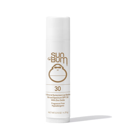 Sun Bum Mineral Lip Balm SPF 30 with natural zinc sunscreen for lip protection