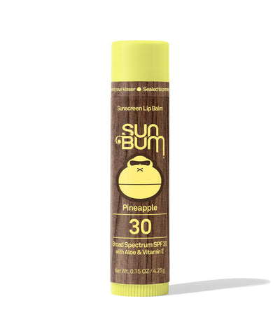 Sun Bum Original Lip Balm Pineapple SPF 30 – Moisturizing & UV Protection Lip Care 0.15 oz