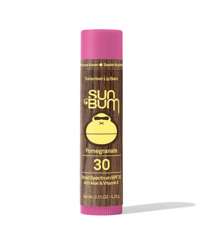 Sun Bum Original Lip Balm Pomegranate SPF 30 moisturizing sunscreen lip balm 0.15 oz for sun protection and hydration