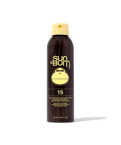 Sun Bum Original Sunscreen Spray SPF 15 with broad spectrum UVA UVB protection 6 oz bottle