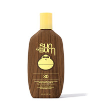 Sun Bum Original Sunscreen Lotion SPF 30 with broad spectrum UVA UVB protection in 8 oz bottle