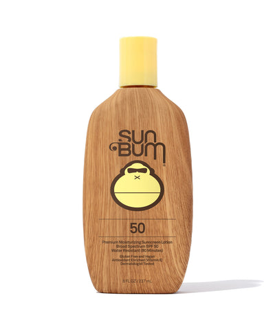Sun Bum Original Sunscreen Lotion SPF 50 with broad spectrum UVA UVB protection 8 oz bottle for beach and outdoor use