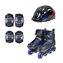 Winmax KINETIK kids inline skate combo set blue with safety gear