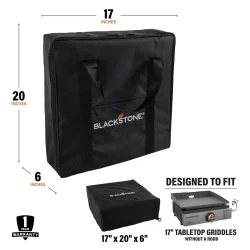 17" Tabletop Griddle Cover and Carry Bag - Image 6