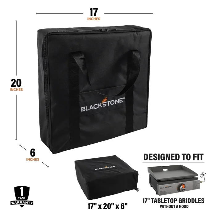 17" Tabletop Griddle Cover and Carry Bag - Image 6