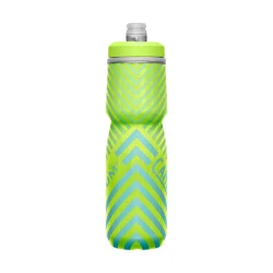 Podium® Chill™ Outdoor 24oz Bike Bottle Lime/Blue Stripe - Image 2