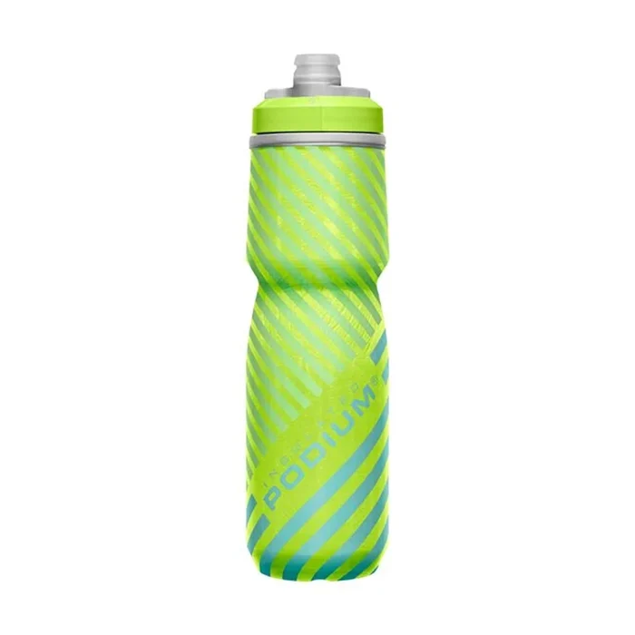 Podium® Chill™ Outdoor 24oz Bike Bottle Lime/Blue Stripe - Image 3