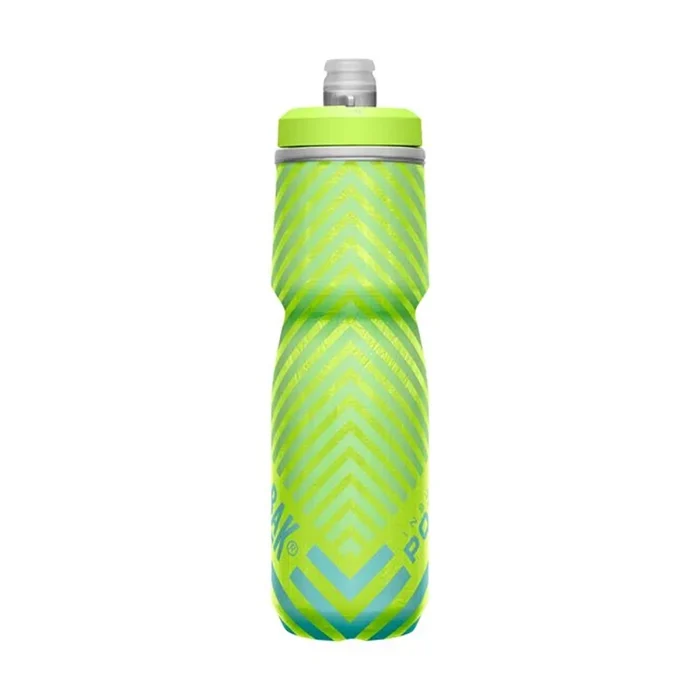 Podium® Chill™ Outdoor 24oz Bike Bottle Lime/Blue Stripe - Image 4