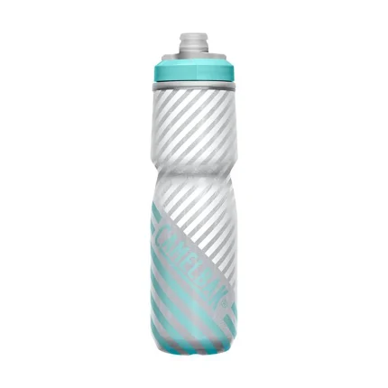 Podium® Chill™ Outdoor 24oz Bike Bottle Grey/Teal Stripe