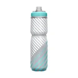 Podium® Chill™ Outdoor 24oz Bike Bottle Grey/Teal Stripe - Image 3
