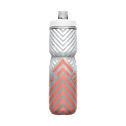 Podium® Chill™ Outdoor 24oz Bike Bottle Coral Stripe - Image 2
