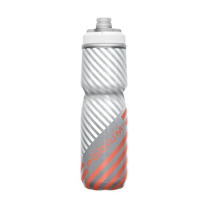 Podium® Chill™ Outdoor 24oz Bike Bottle Coral Stripe - Image 3
