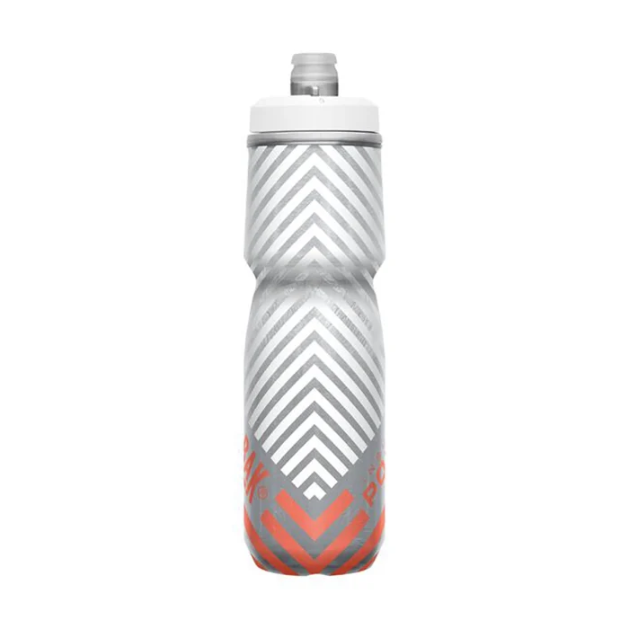 Podium® Chill™ Outdoor 24oz Bike Bottle Coral Stripe - Image 4
