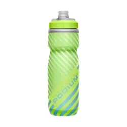 Podium® Chill™ Outdoor 21oz Bike Bottle, Lime/Blue Stripe - Image 3