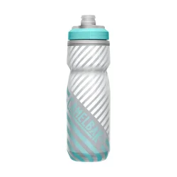 Podium® Chill™ Outdoor 21oz Bike Bottle, Grey/Teal Stripe
