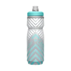 Podium® Chill™ Outdoor 21oz Bike Bottle, Grey/Teal Stripe - Image 2