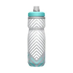 Podium® Chill™ Outdoor 21oz Bike Bottle, Grey/Teal Stripe - Image 4