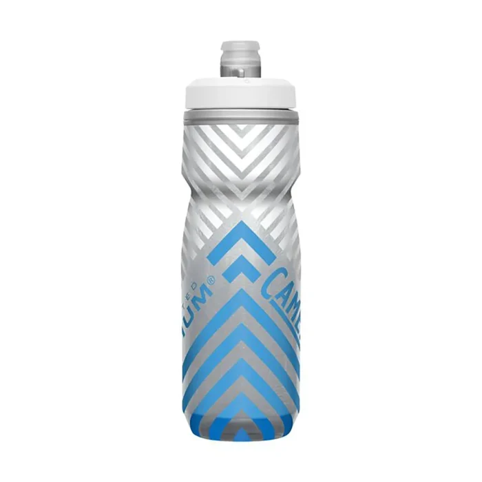 Podium® Chill™ Outdoor 21oz Bike Bottle, Grey/Blue Stripe - Image 3