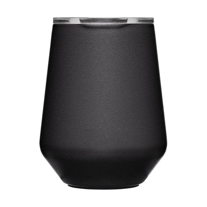 Horizon 12 oz Wine Tumbler, Insulated Stainless Steel, Black - Image 4