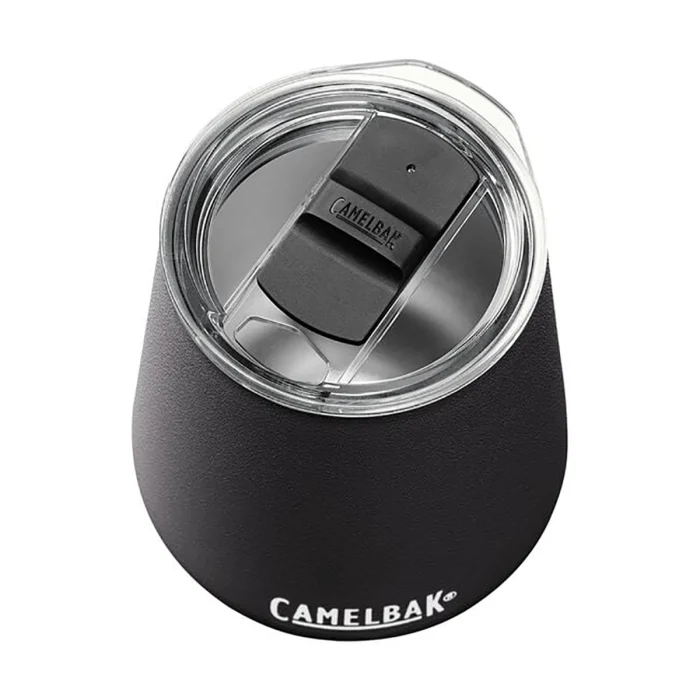 Horizon 12 oz Wine Tumbler, Insulated Stainless Steel, Black - Image 2