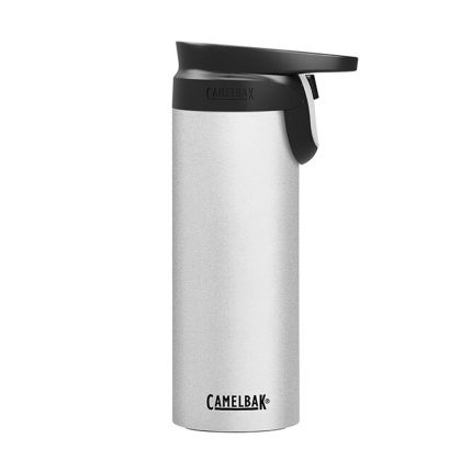 Forge Flow 16 oz Travel Mug, Insulated Stainless Steel, White