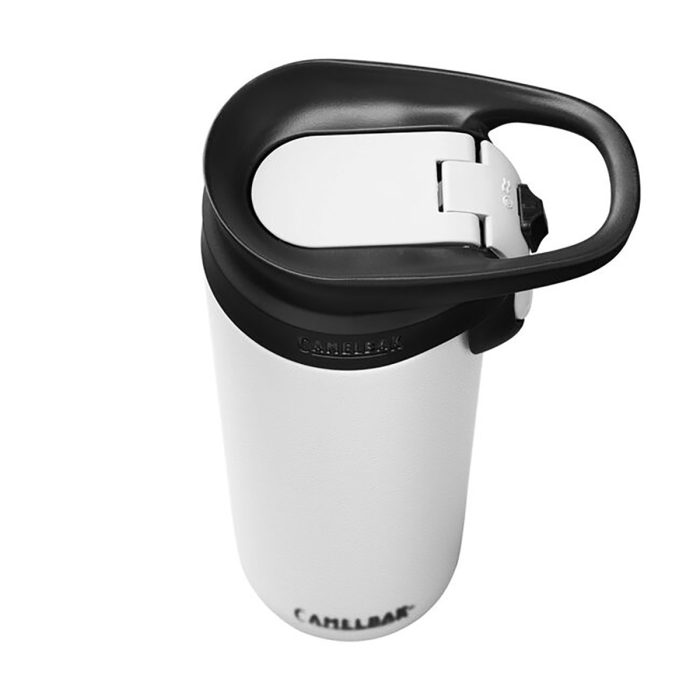 Forge Flow 12 oz Travel Mug, Insulated Stainless Steel, White - Image 2