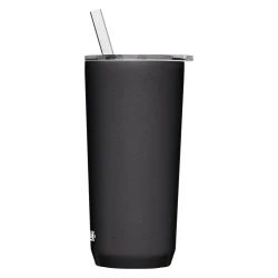 Horizon 20oz Straw Tumbler, Insulated Stainless Steel, Black - Image 3