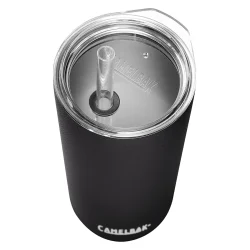 Horizon 20oz Straw Tumbler, Insulated Stainless Steel, Black - Image 4
