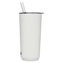 Horizon 20oz Straw Tumbler, Insulated Stainless Steel, White - Image 3
