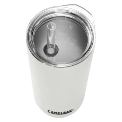 Horizon 20oz Straw Tumbler, Insulated Stainless Steel, White - Image 4