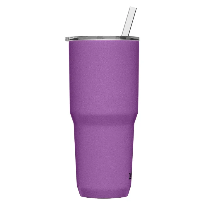 Horizon 30oz Straw Tumbler, Insulated Stainless Steel, Magenta - Image 2