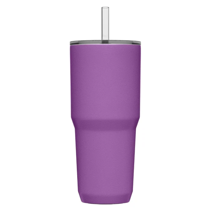 Horizon 30oz Straw Tumbler, Insulated Stainless Steel, Magenta - Image 3
