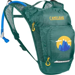 Kids' Mini M.U.L.E.® 50oz Hydration Pack with Crux® 50oz, Green/ Mountains