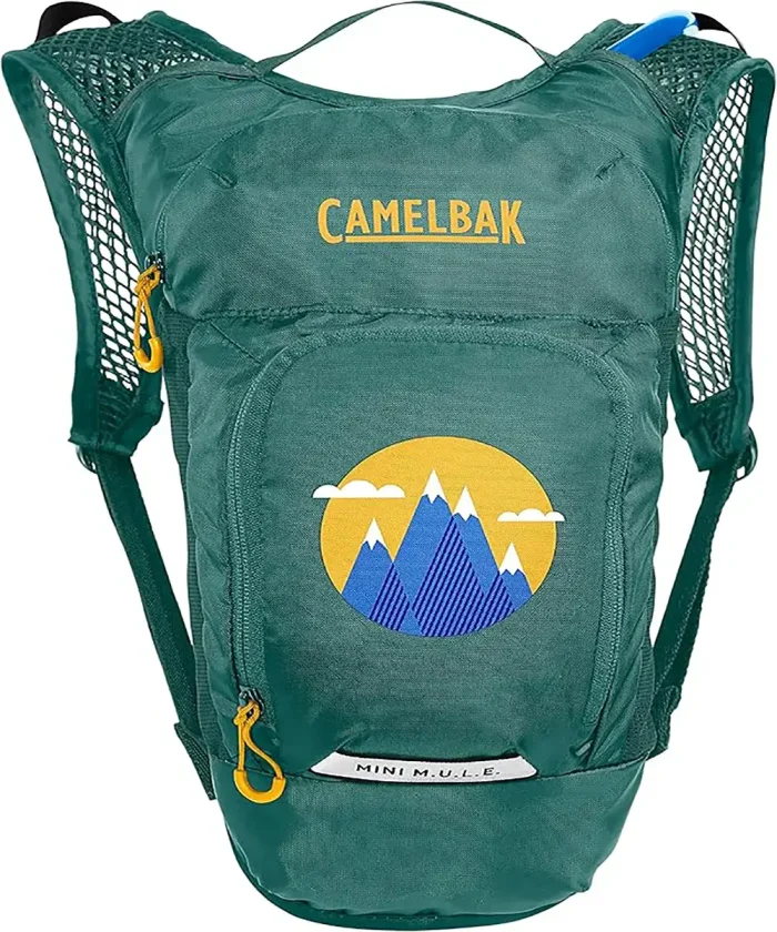 Kids' Mini M.U.L.E.® 50oz Hydration Pack with Crux® 50oz, Green/ Mountains - Image 3