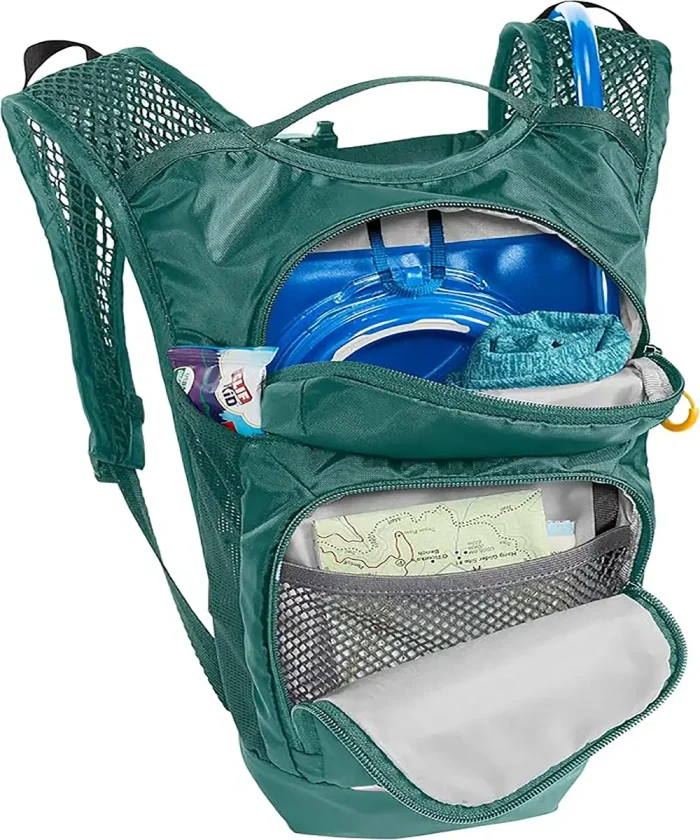 Kids' Mini M.U.L.E.® 50oz Hydration Pack with Crux® 50oz, Green/ Mountains - Image 5