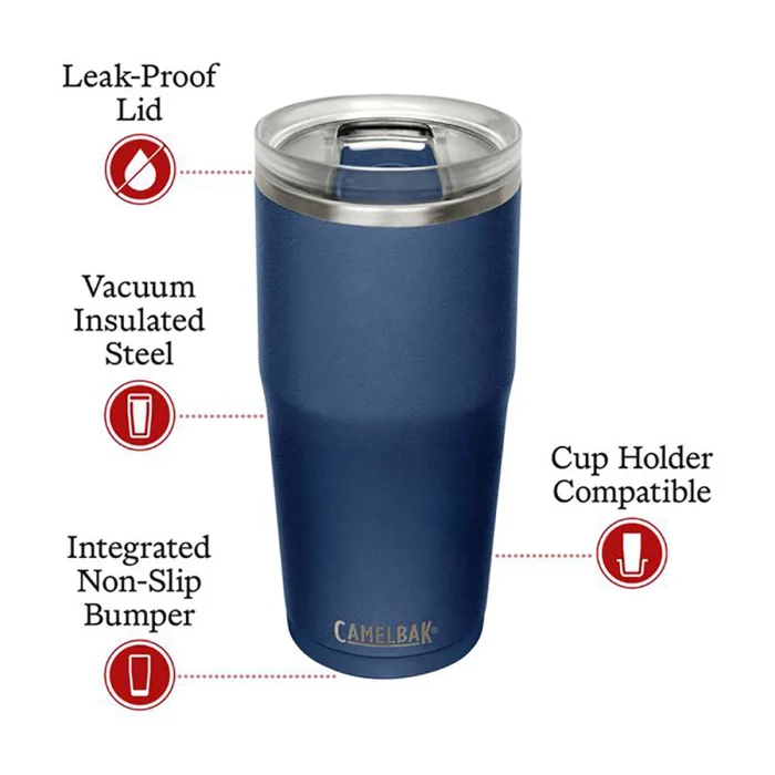 Thrive™ 20 oz Tumbler, Insulated Stainless Steel, Navy - Image 6
