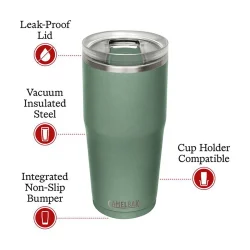 Thrive™ 30 oz Tumbler, Insulated Stainless Steel, Moss - Image 6