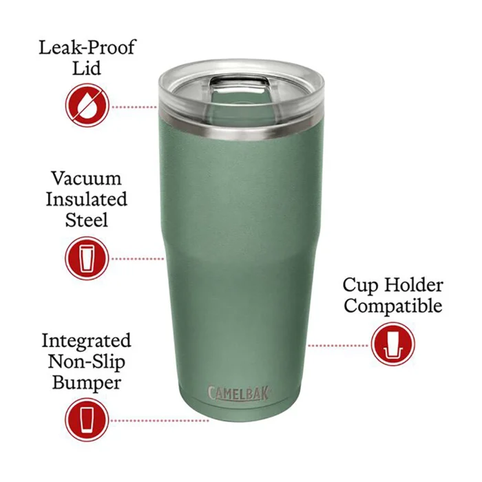 Thrive™ 30 oz Tumbler, Insulated Stainless Steel, Moss - Image 6