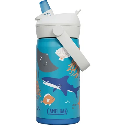 Thrive™ Flip Straw Kids 12oz Bottle, Insulated Stainless Steel, Ocean Life