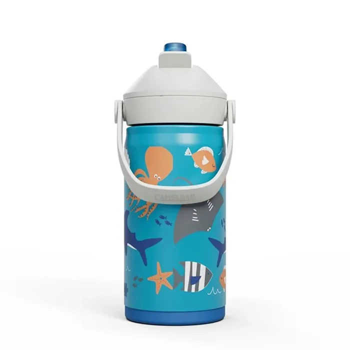 Thrive™ Flip Straw Kids 12oz Bottle, Insulated Stainless Steel, Ocean Life - Image 3