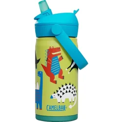 Thrive™ Flip Straw Kids 12oz Bottle, Insulated Stainless Steel, Dino Jam