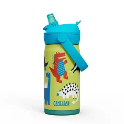 Thrive™ Flip Straw Kids 12oz Bottle, Insulated Stainless Steel, Dino Jam - Image 2