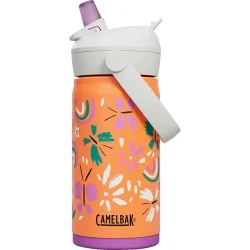 Thrive™ Flip Straw Kids 12oz Bottle, Insulated Stainless Steel, Butterfly Rainbow