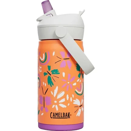Thrive™ Flip Straw Kids 12oz Bottle, Insulated Stainless Steel, Butterfly Rainbow
