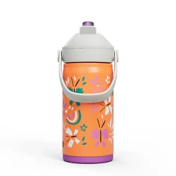 Thrive™ Flip Straw Kids 12oz Bottle, Insulated Stainless Steel, Butterfly Rainbow - Image 3