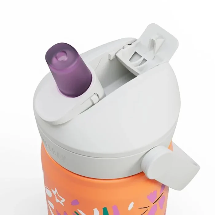 Thrive™ Flip Straw Kids 12oz Bottle, Insulated Stainless Steel, Butterfly Rainbow - Image 4
