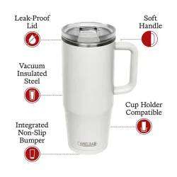 Thrive™ 32 oz Mug, Insulated Stainless Steel, White - Image 6