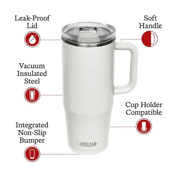 Thrive™ 32 oz Mug, Insulated Stainless Steel, White - Image 6